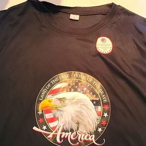 New Black  Patriotic Tshirt with Eagle